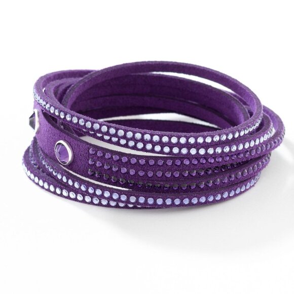 DARK PURPLE Wrap star‎ bracelet by Touchstone Crystal by Swarovski ✨ New in box - Picture 1 of 3